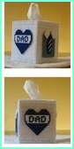 multiple photos of dad tissue box cover