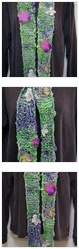 multiple photos of Pansies Hand Knit Scarf
