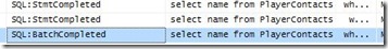 Profiler results