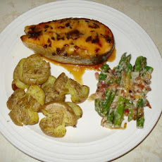 Oven Roasted Salmon With Honey-Mustard Sauce