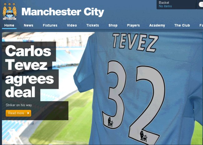 Tevez Manchester City