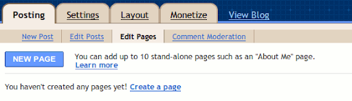 Blogger Pages