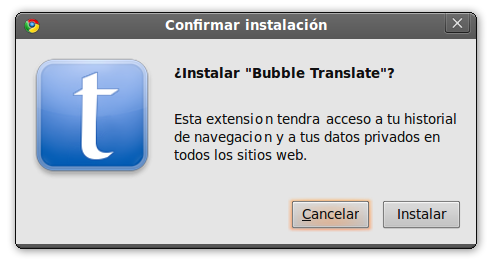 Confirmar Instalación de la Extensión