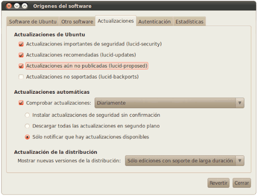 Ubuntu Lucid Proposed Repository
