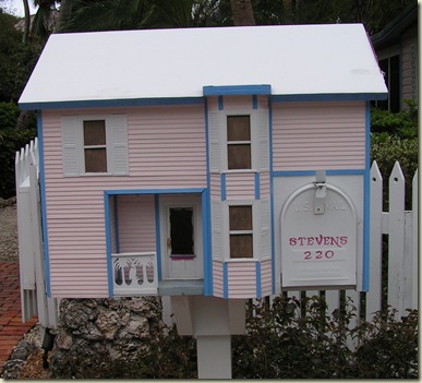 Mailbox Pink House Closeup