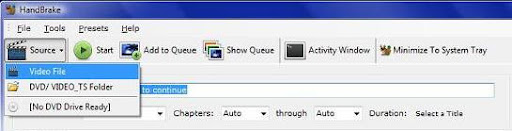 HandBrake File Selection
