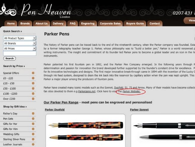 penheaven.com website