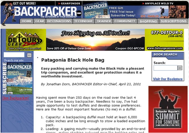 Backpacker.com website