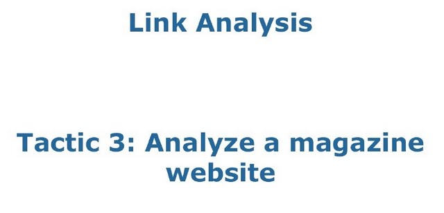 Tactic 3: Analyze a magazine website