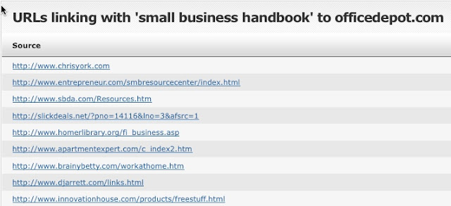 Linking text small business links