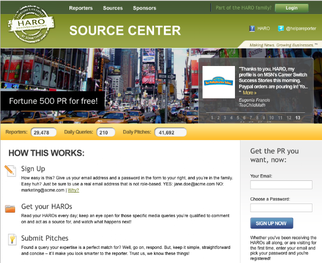 2. HARO source center