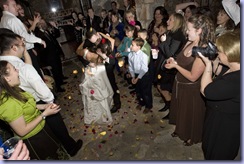 Grand exit with roses Grand exit with roses