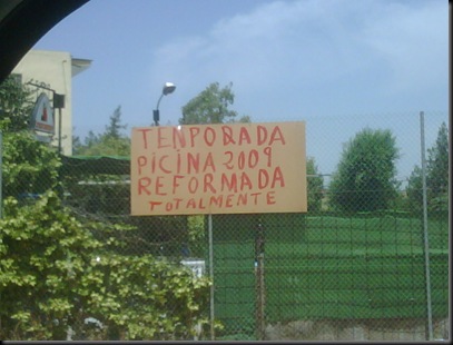 cartel piscina