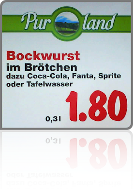 Bockwurst in Litern