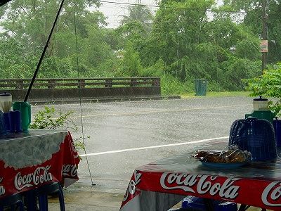 降り止まない激しい雨－タイ