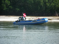Albino's rubber boat