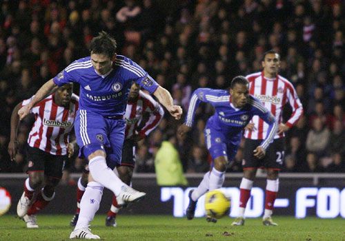 Frank Lampard shot penalty, Sunderland - Chelsea