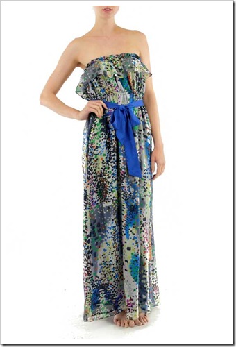 Colorful Silk Long Dress