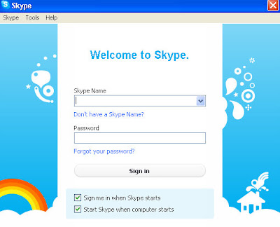 Halaman Muka Skype