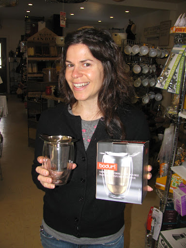 Sara with Bodum Tea Cup