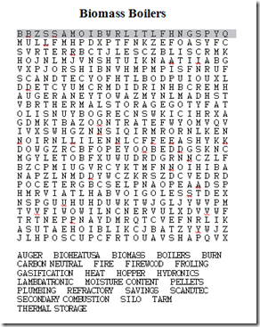 Biomass Word Search