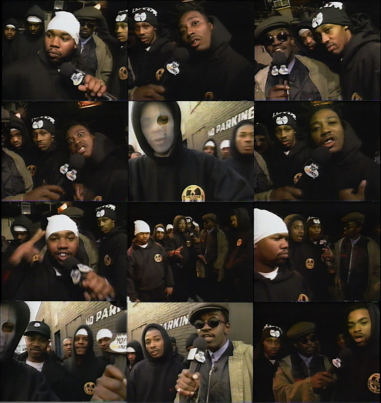 Wu Tang Clan at Da Mystery Of Chessboxin Video shoot on Yo! MTV Raps