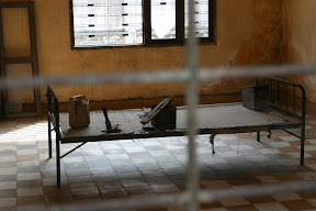 One of the bare cells that detainees would be chained to before interrogation and torture.