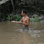Somewhere on the end of that line, he has once caught a Mekong Delta Catfish. At up to 3m and 300Kg, that's impressive.