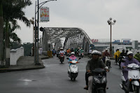 Hue! This bridge over the Perfume River is where the Americans were first driven back by the North Vietnamese army (after they took the city during the Tet offensive).