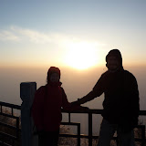 Lynette and I at sunrise on top of Emei Shan!