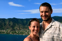 Our arrival in Taganga, a small fishing village set in a bay behind us.