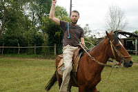 Yeah, he didnt do that when the horse was running...
