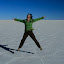 Lynette, overjoyed at finding somewhere in South America that doesn't have mosquitoes...