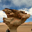 A volcanic splash of rock, famously eroded into something resembling a tree...