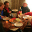 Our last dinner; the miserable faces are testament to the quality of the cooking!