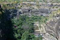 Carved from the vertical walls of a horseshoe shaped ravine, the scene is beautiful.