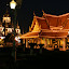 Some of the beautiful Thai architecture by night.