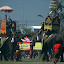 After a decent shot at a mass sword fight between the two armies, it is decided that the battle be decided by a fight between the two elephants and their masters.