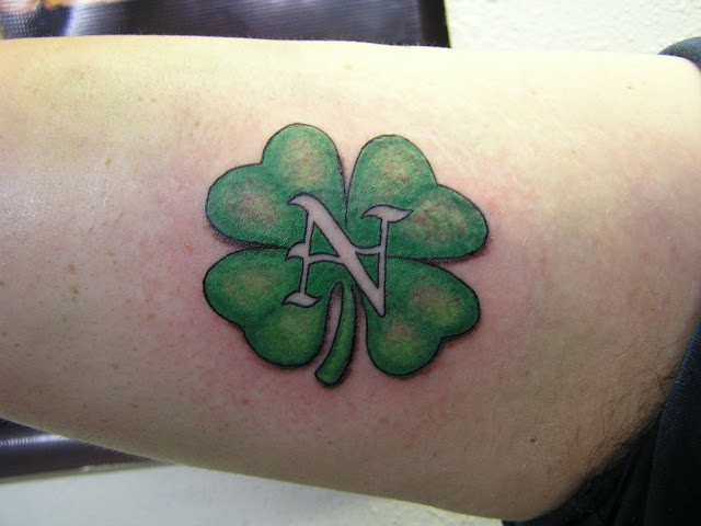 Four Leaf cLover Lucky Tattoo