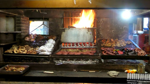 Parilla in the Food Court Mercado del Puerto in Montevideo, Uruguay
