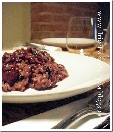 Risotto al radicchio e salsiccia