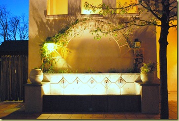 evening fountain