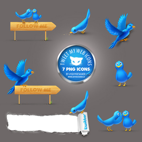 Tweet My Web 7 Icons nicegfx.com