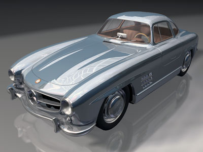 3D Cars Models - Mercedes 300SL nicegfx.com