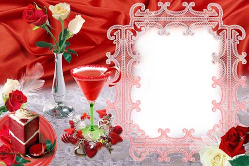 Red style greeting card Photoshop nicegfx.com