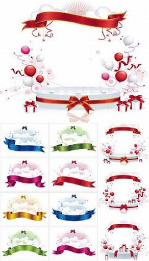 Holiday Vector Ribbons
