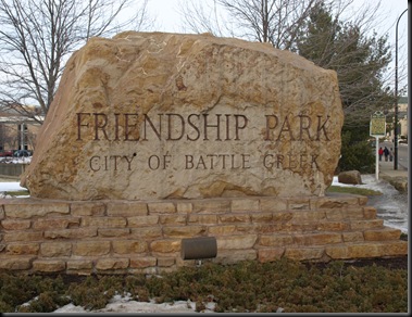 Underground railroad monument, Battle Creek MI