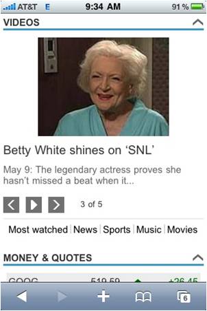 BettyWhiteMSNMobile MS Mobile has been updated, now with the content more up to date
