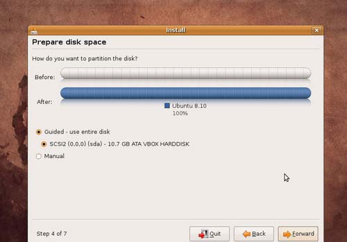 Ubuntu 12769259hy7 Linux Ubuntu 8.10 installation steps
