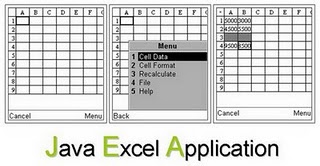 excel java exceljava2 Microsoft Excel application in mobile Java
